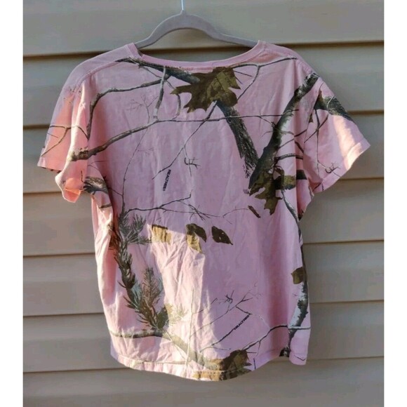 "FROGS The Other White Meat" Real Tree Pink Camo Shirt T-Shirt Womens XL Code 5 - Picture 4 of 12